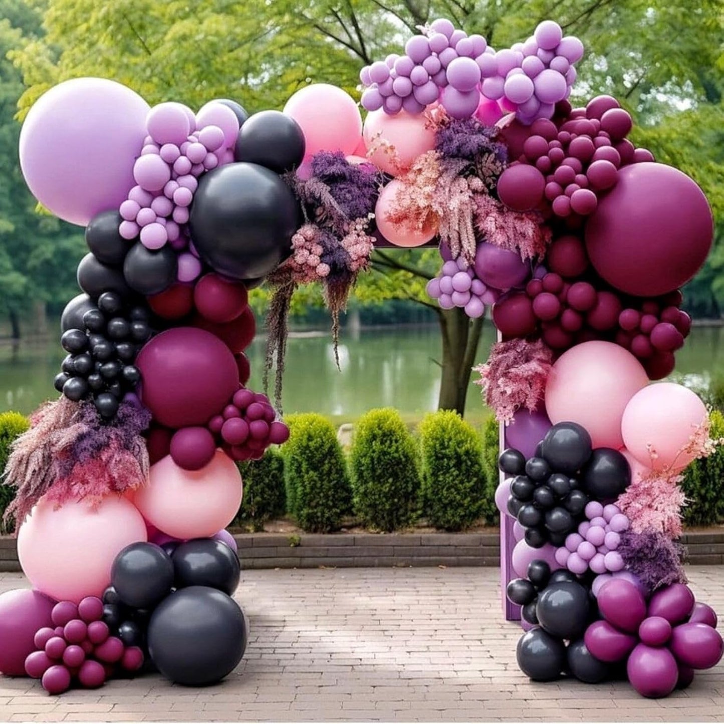 Purple Pink Balloons - 12 Inch Mermaid Halloween Set | 35 Pcs with Metallic Confetti for Parties