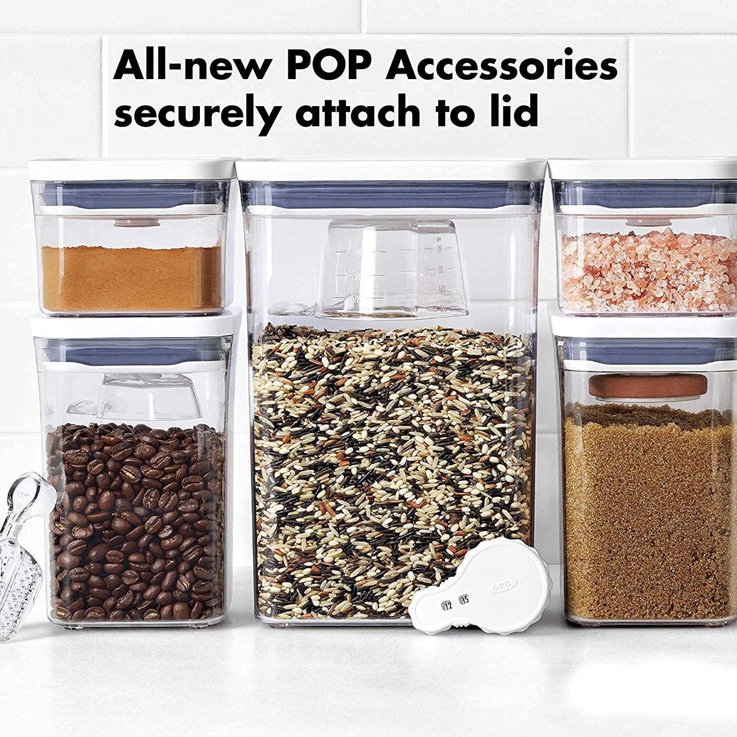 OXO Good Grips 6-Quart Square POP Container - Airtight Food Storage for Bulk Items (Set of 4)