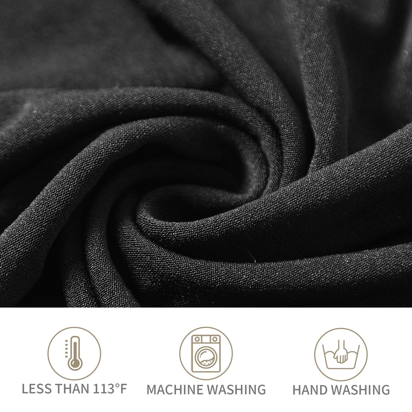 20 Pack Black Spandex Folding Chair Covers in Stretch Washable Fabric for Wedding, Party,Holidays,Celebration and Other Special Events