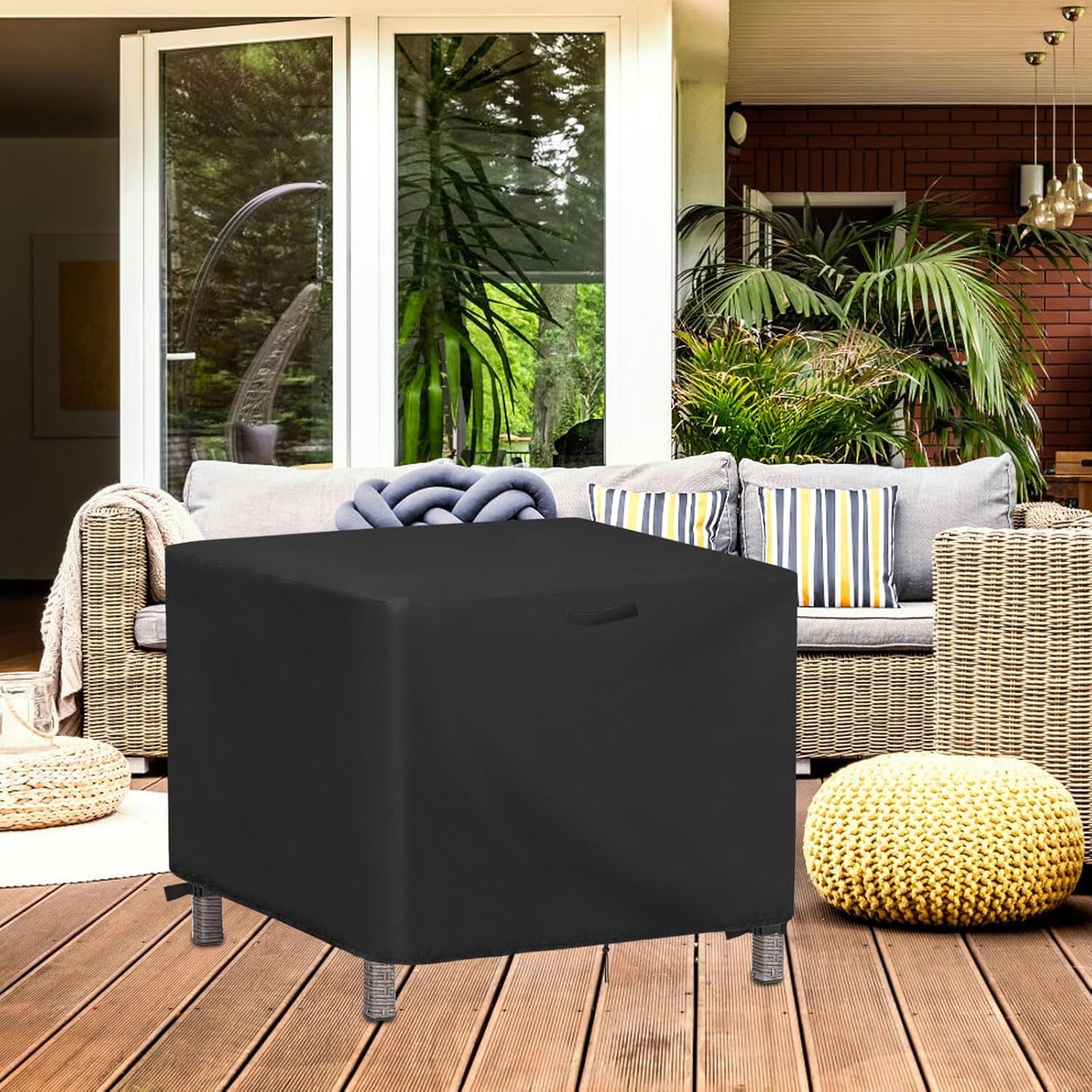 Outdoor Square Table Cover - Waterproof Heavy-Duty Protection for 44-Inch Patio Tables