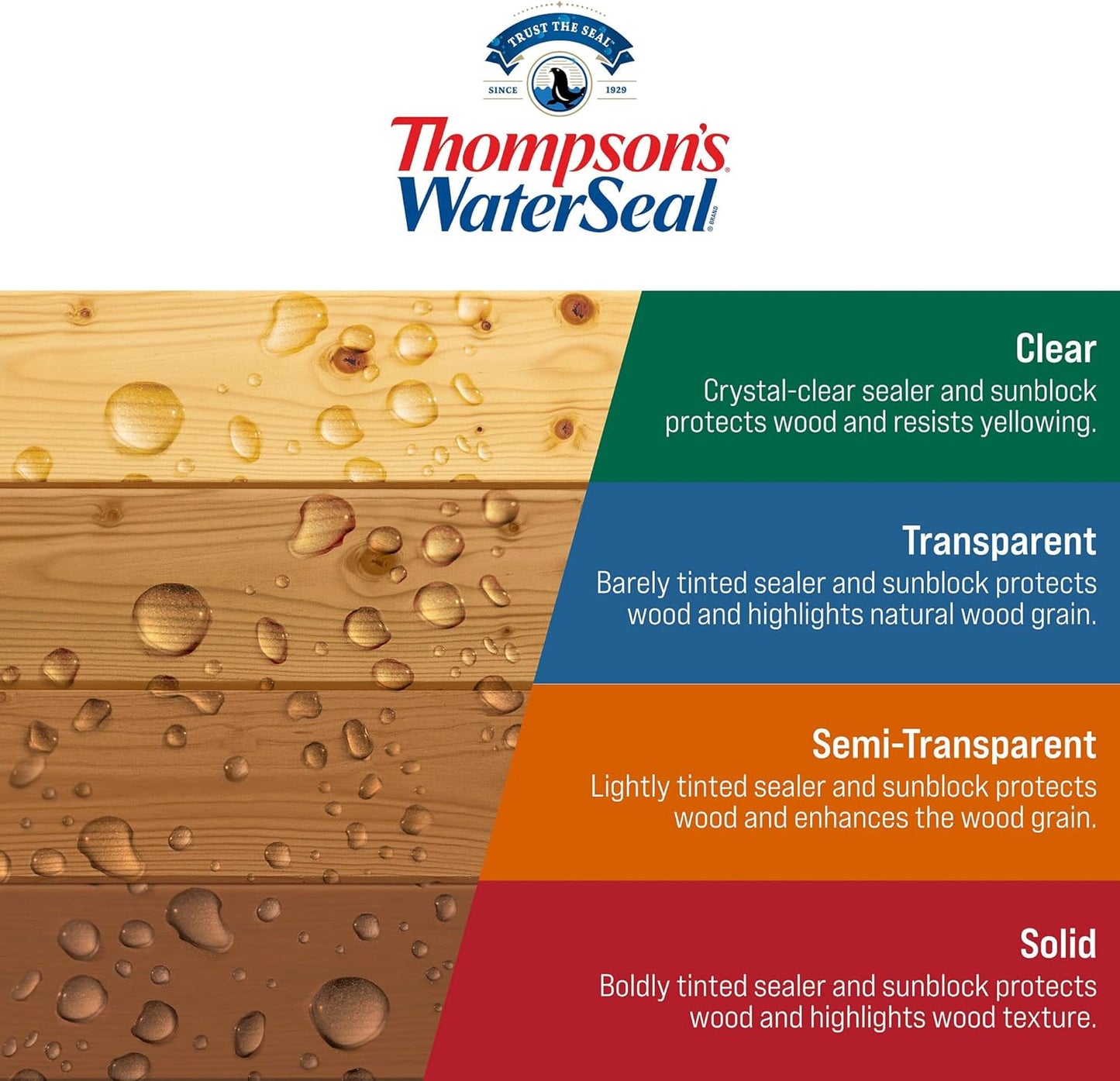 Thompson's WaterSeal Clear Wood Sealer - Premium Protection for Wood Surfaces | 1 Gallon
