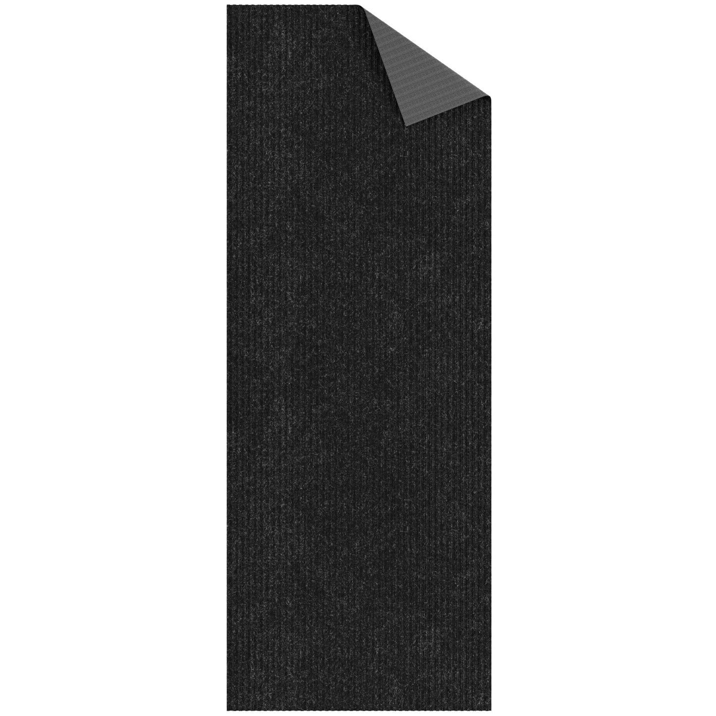 Ottomanson 2' x 5' Hallway Runner with Scraper Pile Extra Durable Non-Slip Rug Mat for Indoor & Outdoor Use - Ideal for Kitchen, Entryway, Patio & Garage - High-Traffic Carpet, Black