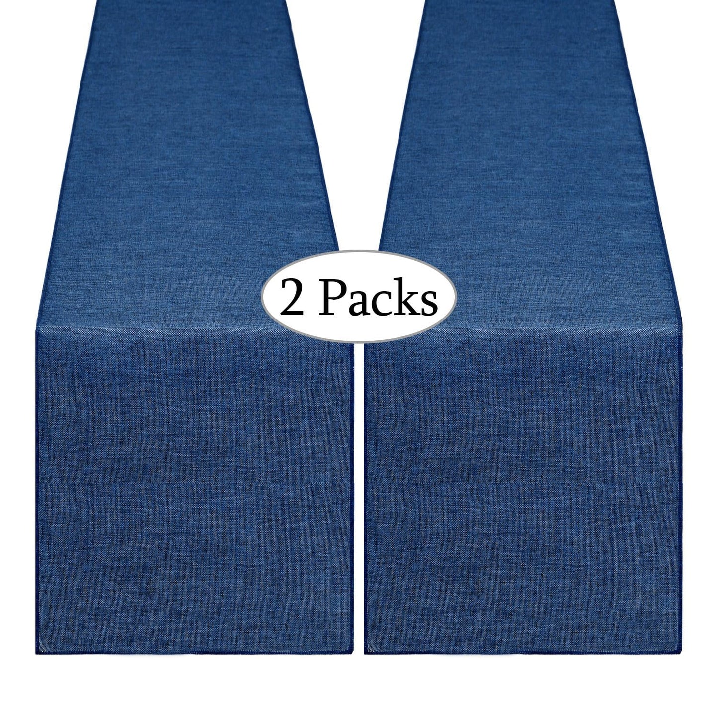Navy Blue Table Runners 13x108 inches 2 Pieces Burlap Runner 4th of July Decorations for Home, Farmhouse, Dining Linens Decoration Independence Day