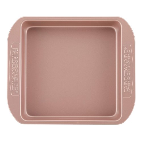 Farberware Nonstick Bakeware Baking Pan / Nonstick Cake Pan, Square - 9 Inch, Red