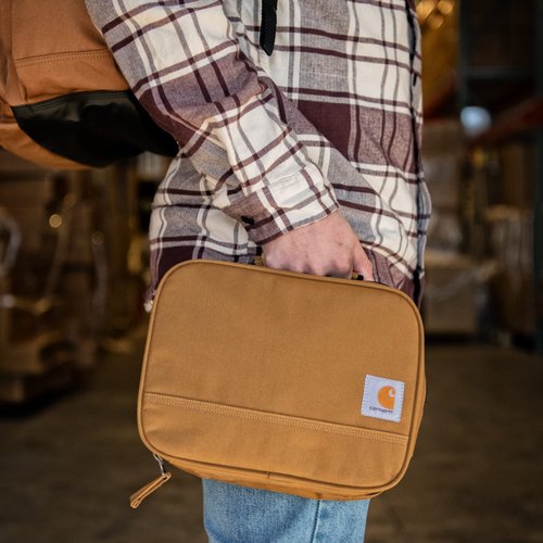 Carhartt Insulated Lunch Cooler For Men and Women, Fully Insulated Lunch Pale for Everyday Use, 4 Can (Brown)