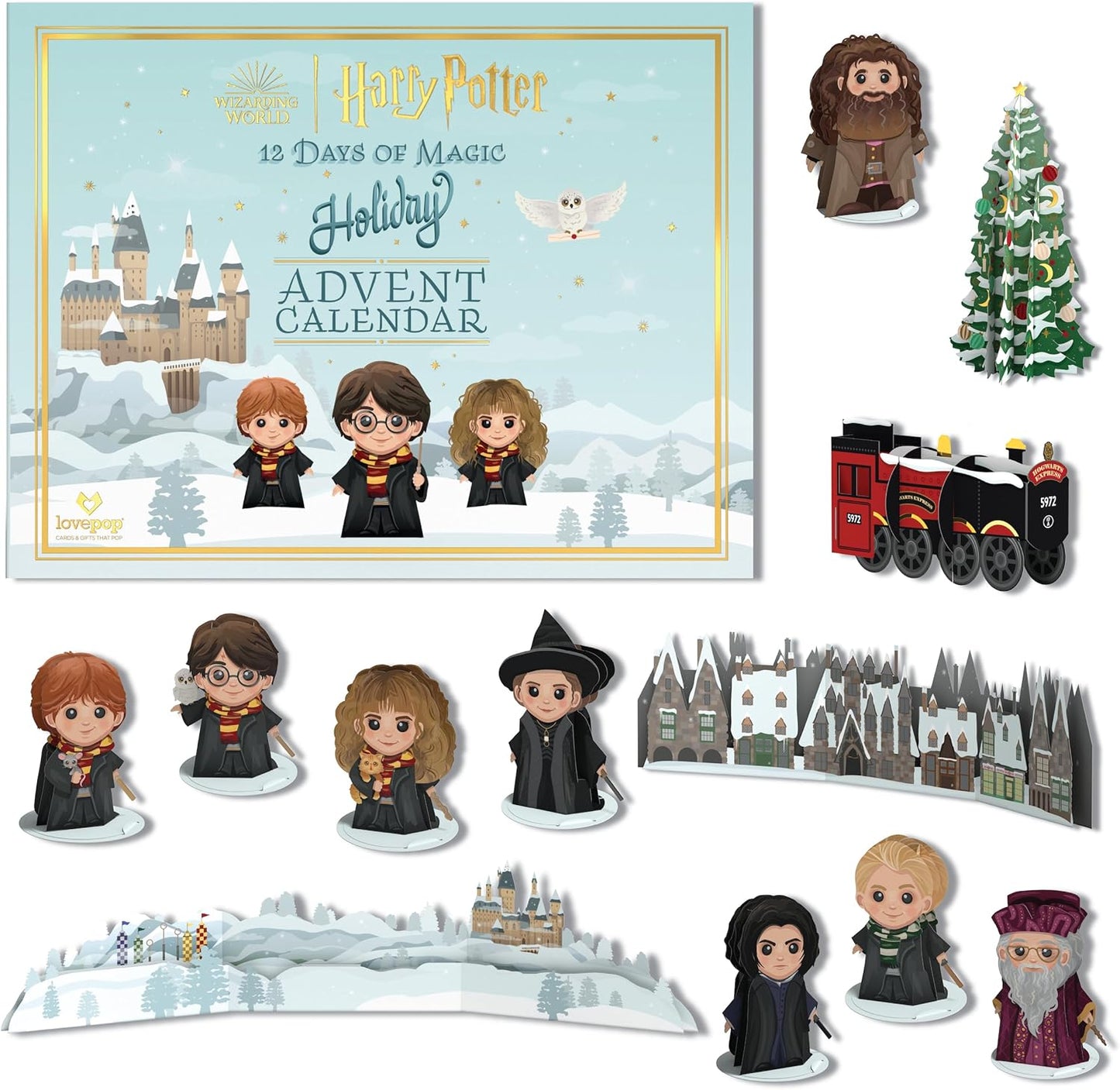 Lovepop Harry Potter™ Advent Calendar - 12 Days of Magic Countdown Gift for Kids | 2023 Holiday Edition