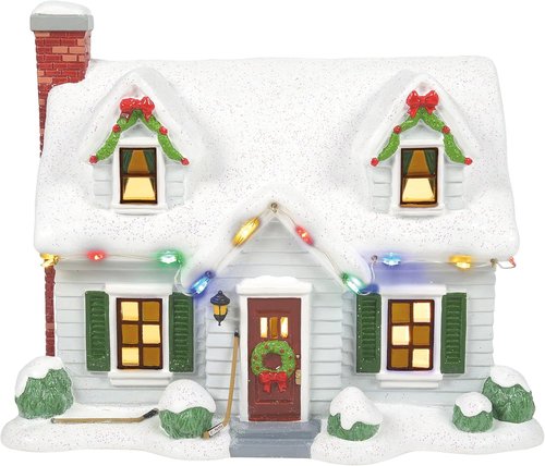 Department 56 Peanuts Christmas Village Peppermint Patty House - Lighted Ceramic Holiday Display, 7.05”