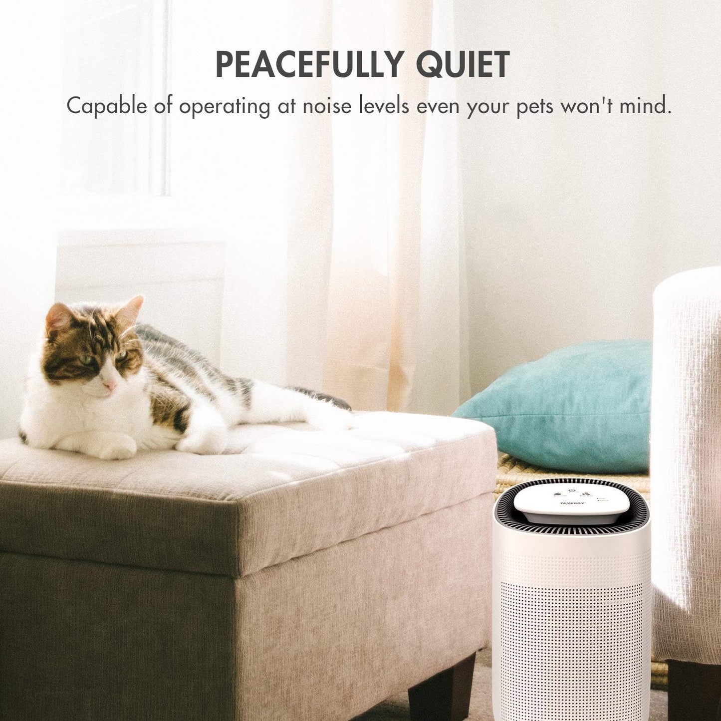 Tenergy Sorbi 1000ml Air Dehumidifier - True HEPA Filter, Auto Shutoff, Ultra-Quiet for Closets & Bathrooms