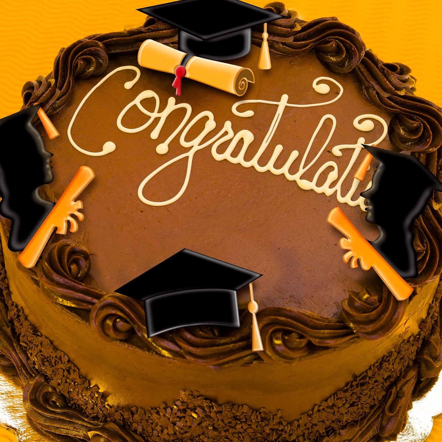 Whaline Graduation Mini Fondant Molds - 4 Pack Silicone Caps & Diplomas for Cake Toppers | Perfect for Parties