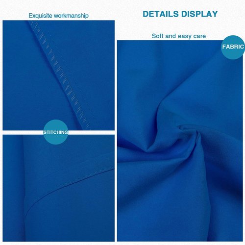 FLXXIE Pillow Cases - Soft Microfiber Standard Size Pillow Covers | 2-Piece Set, 20x26, Royal Blue