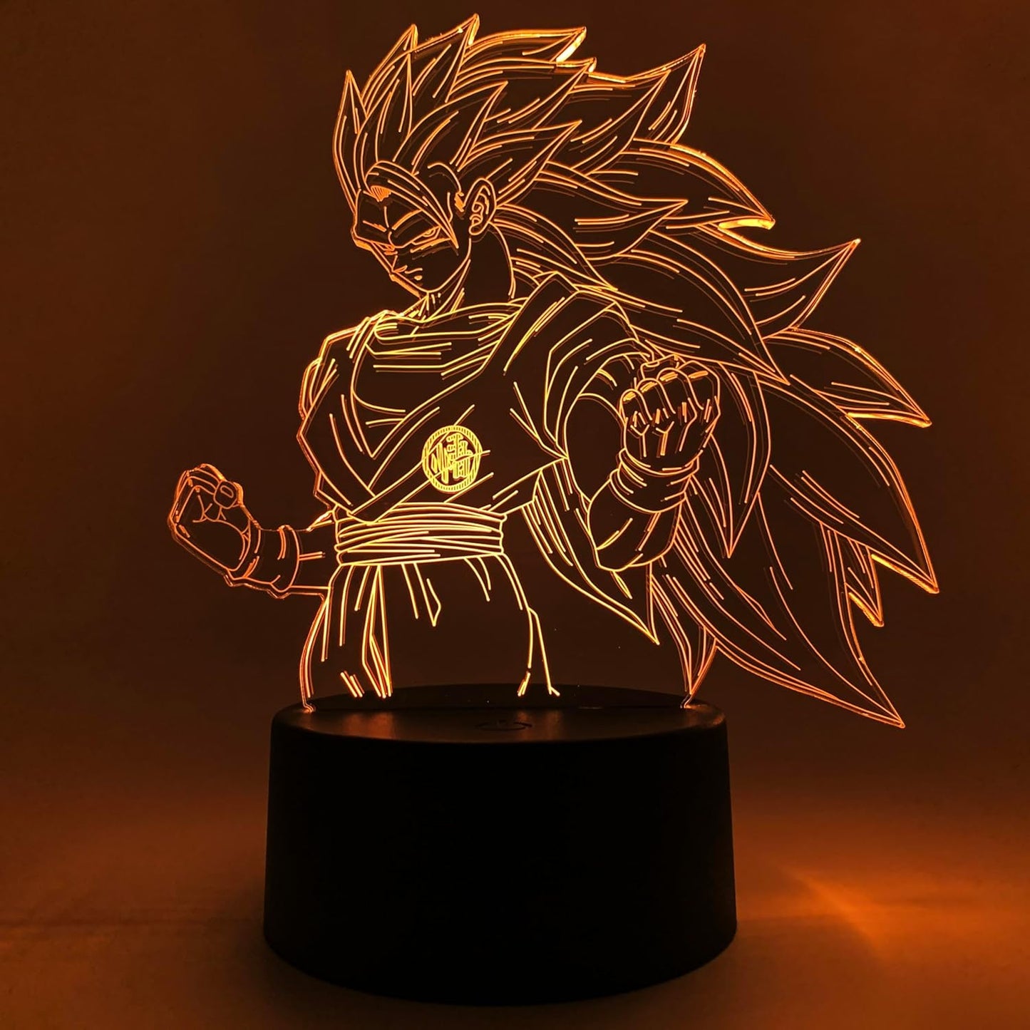 Otaku Lamps Super Saiyan 3 Goku Dragon Ball Super - 16 Color RGB LED Night Light | 3D Anime Room Décor Gift