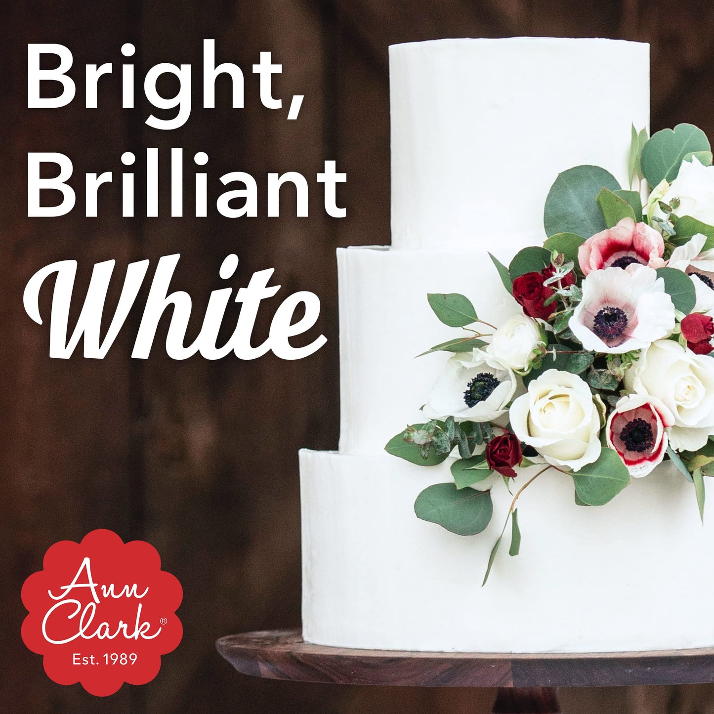 Ann Clark Bright White Food Coloring Gel Extra Large 13.5 oz Professional Grade Made in USA