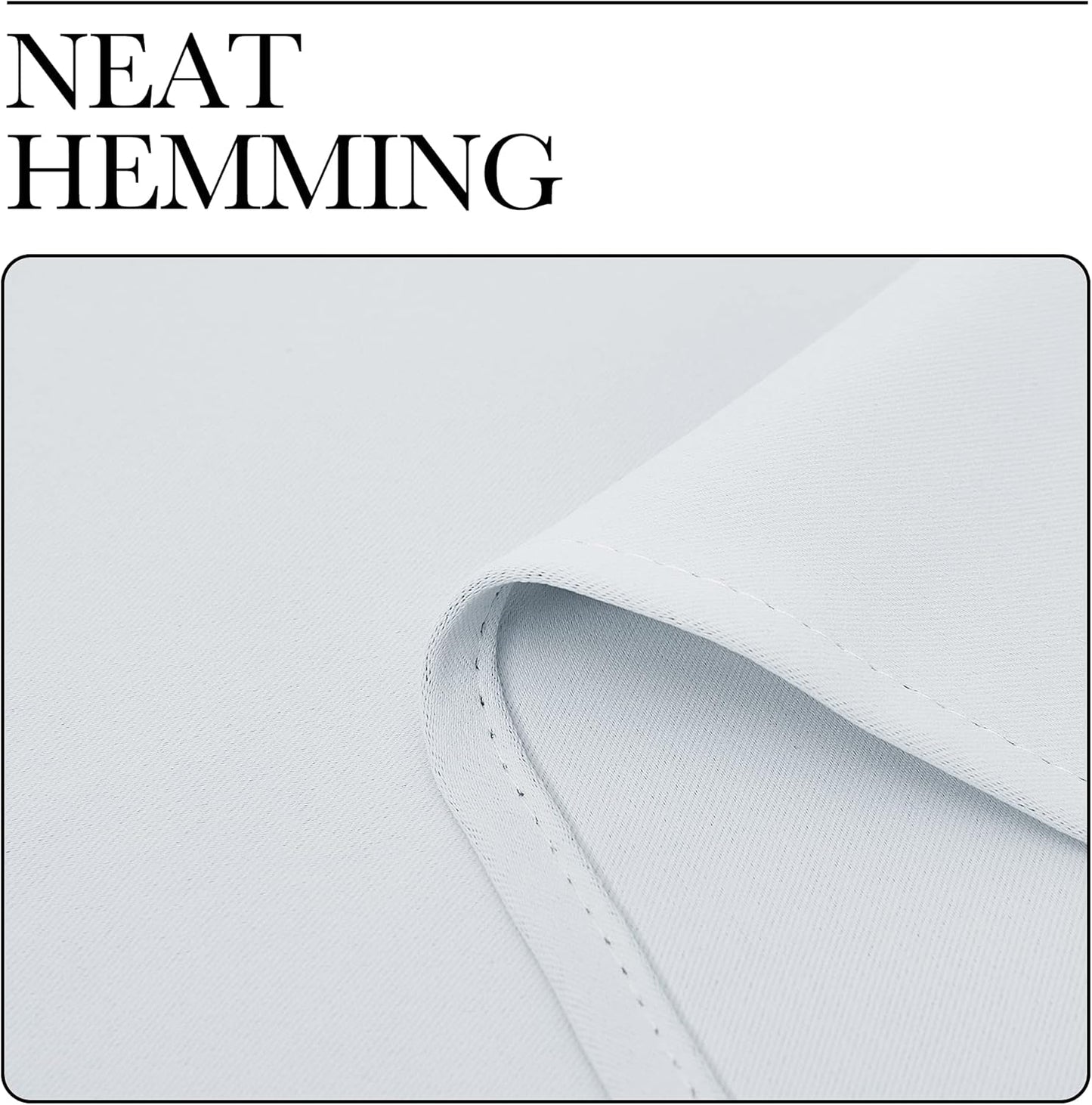 NICETOWN Blackout Curtain Panels - Thermal Insulated Grommet Top Drapes | Greyish White, 34"x36" (2 Panels)