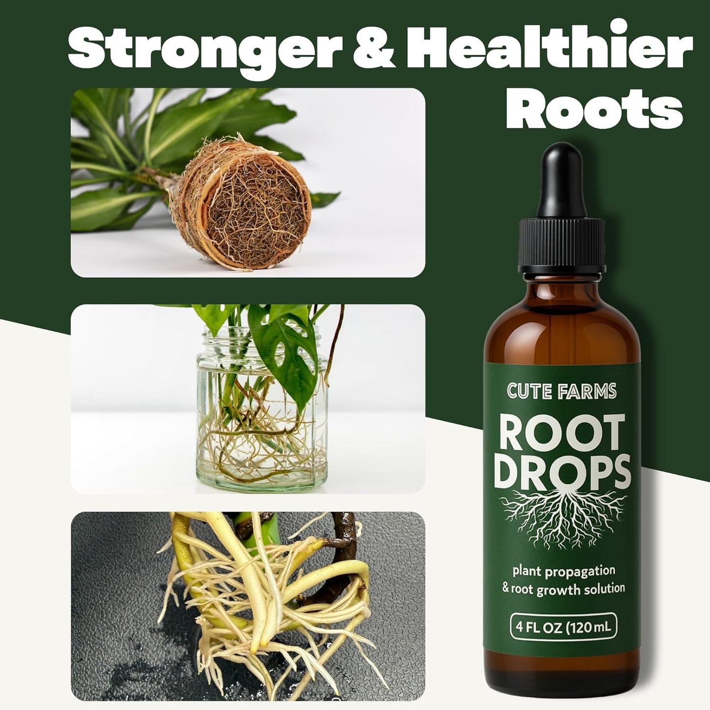 Root Drops - Liquid Rooting Booster for Rapid Growth | Stronger Roots & Reduced Transplant Shock | 4 oz