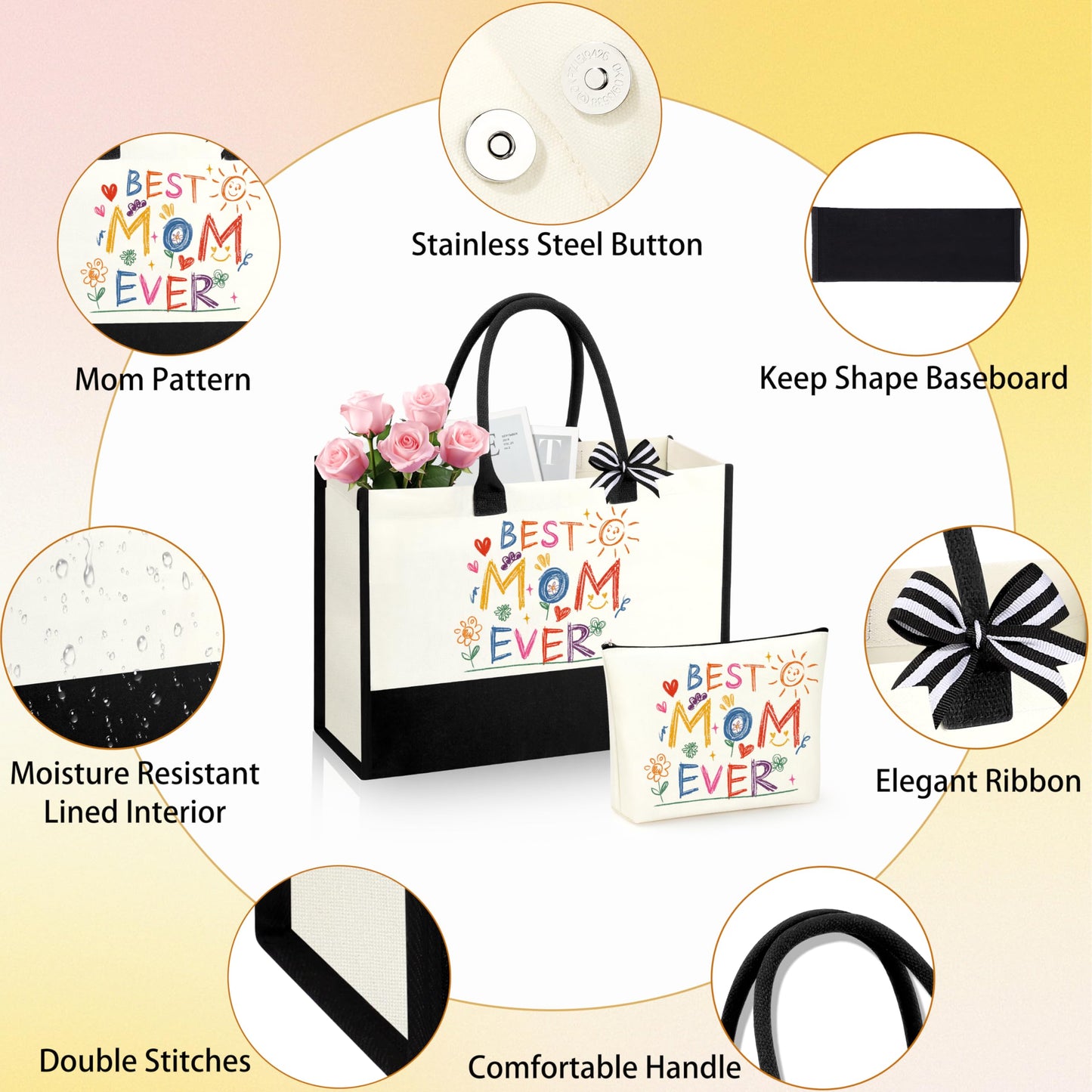 DOGMEM Mothers Day Gifts, Mom Birthday Gift Ideas Basket for Moms Mama Mother from Daughter Son Child, Mothers Day Gifts for Mom, New Moms Gift