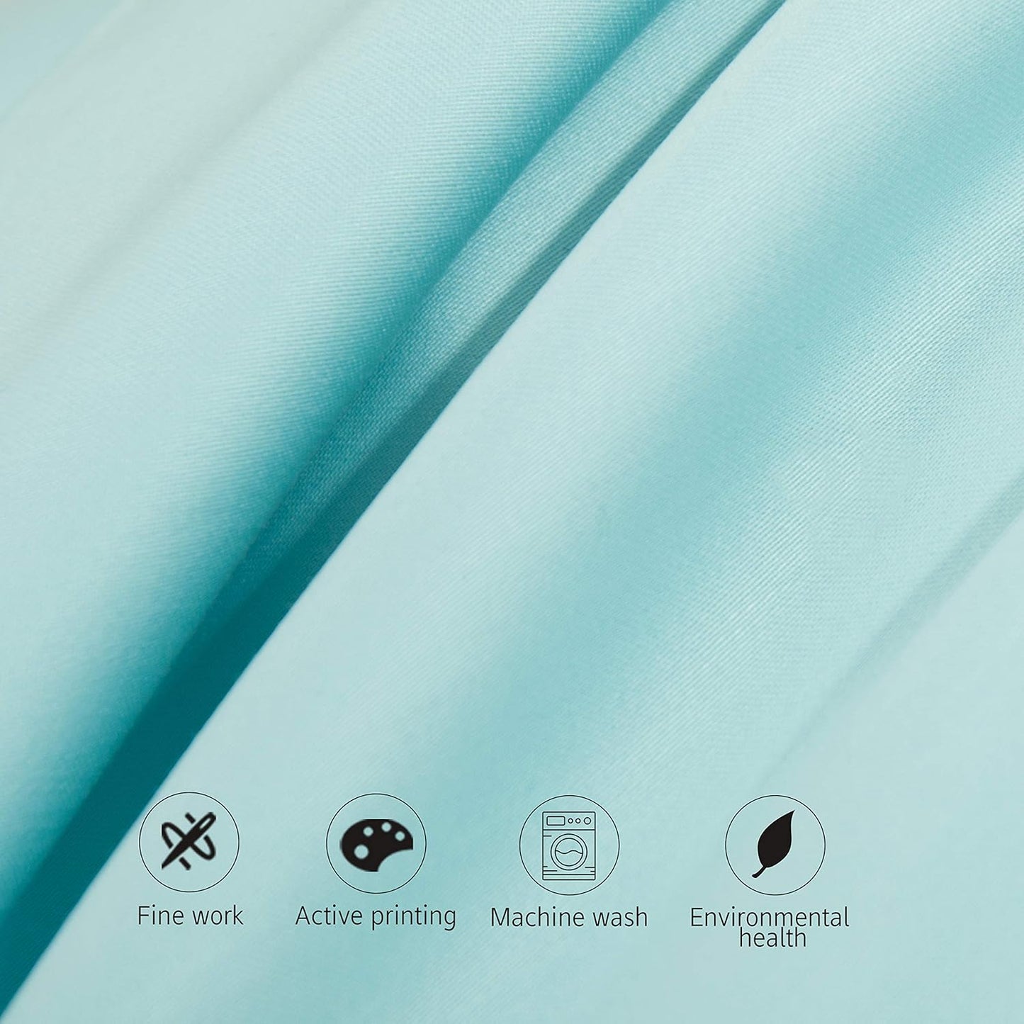 NTBAY Egyptian Cotton Pillowcases - Soft & Breathable 500 Thread Count | Set of 2, Aqua 20x30