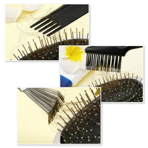 Boao Hair Brush Cleaning Tool - Mini Comb for Dust Removal | Polished Wooden Handle, 2 Pieces