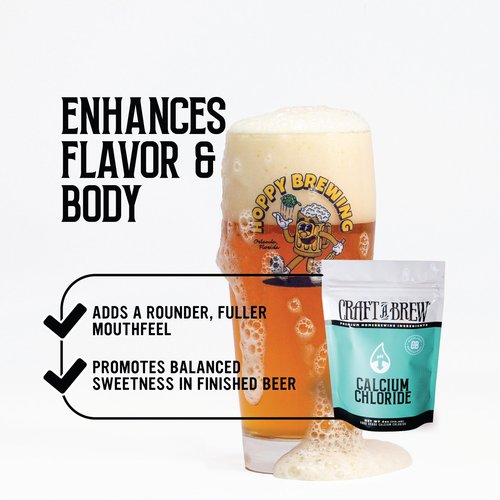 Craft A Brew - Calcium Chloride - Primary Brewing Salt - Home Brewing Ingredients - 4oz