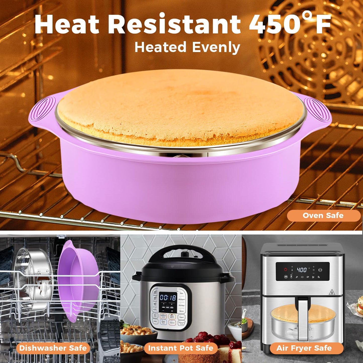 304 Stainless Steel Springform Pan 9 Inch Nonstick, Leakproof Cheesecake Pan with Removable Bottom, Spring Form Pan for Cheesecake with Protector, 9 Inch Springform Pan for Cheesecake with 50Pcs Paper