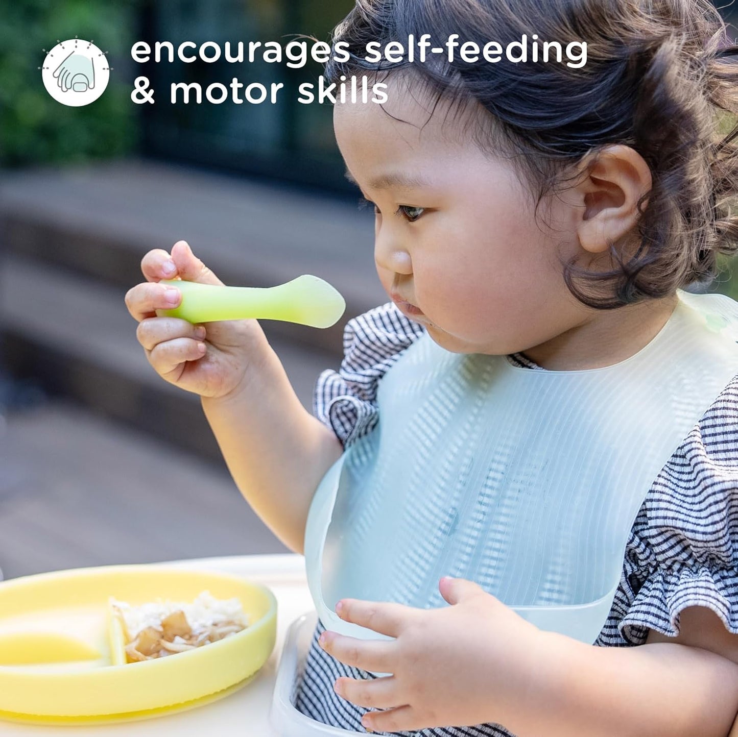 Olababy Silicone Soft-Tip Training Spoons - Perfect for Baby-Led Weaning | Set of 2