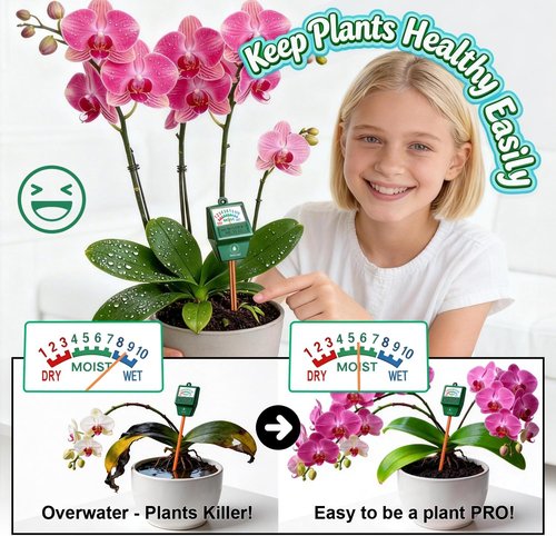 Antonki Soil Moisture Meter - 2 Pack Plant Water Tester for Indoor & Outdoor Gardening | No Battery Needed