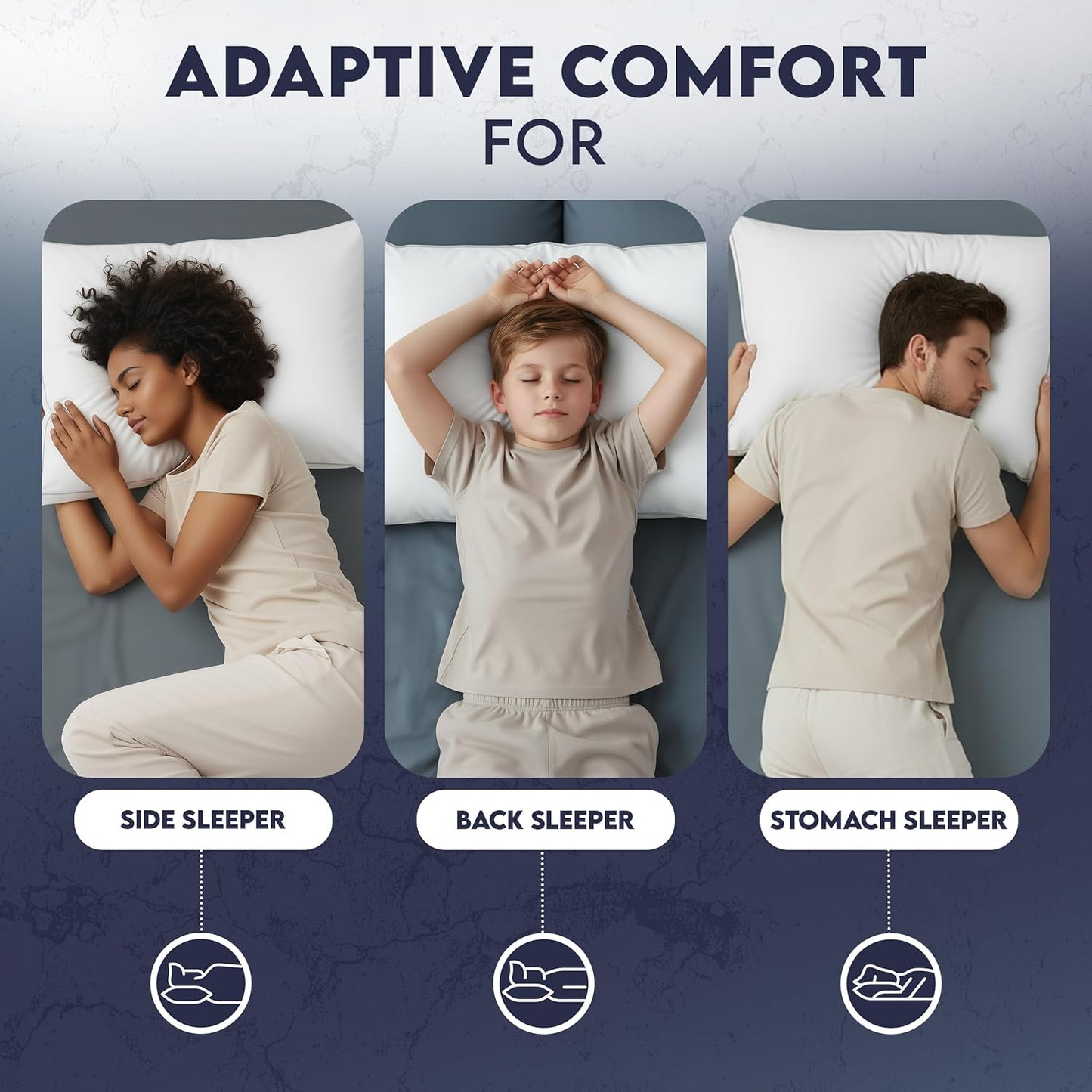 Utopia Bedding Standard Size Bed Pillows - Soft & Fluffy Down Alternative | Set of 2, Cooling Gusseted Design