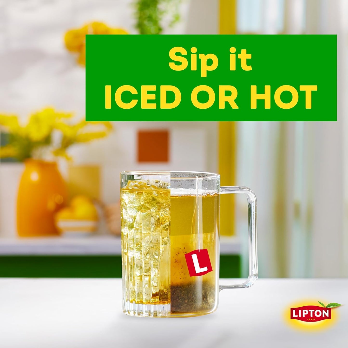 Lipton Decaffeinated Green Tea Bags - Unsweetened, Flavonoid-Rich, 40 Count for Hot or Iced Tea
