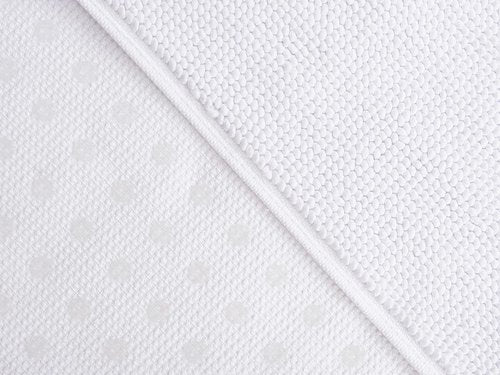 Cotton Paradise 100% Cotton Bath Mat - Non-Slip, Soft, Absorbent & Quick Dry | 17x24 Inch, White