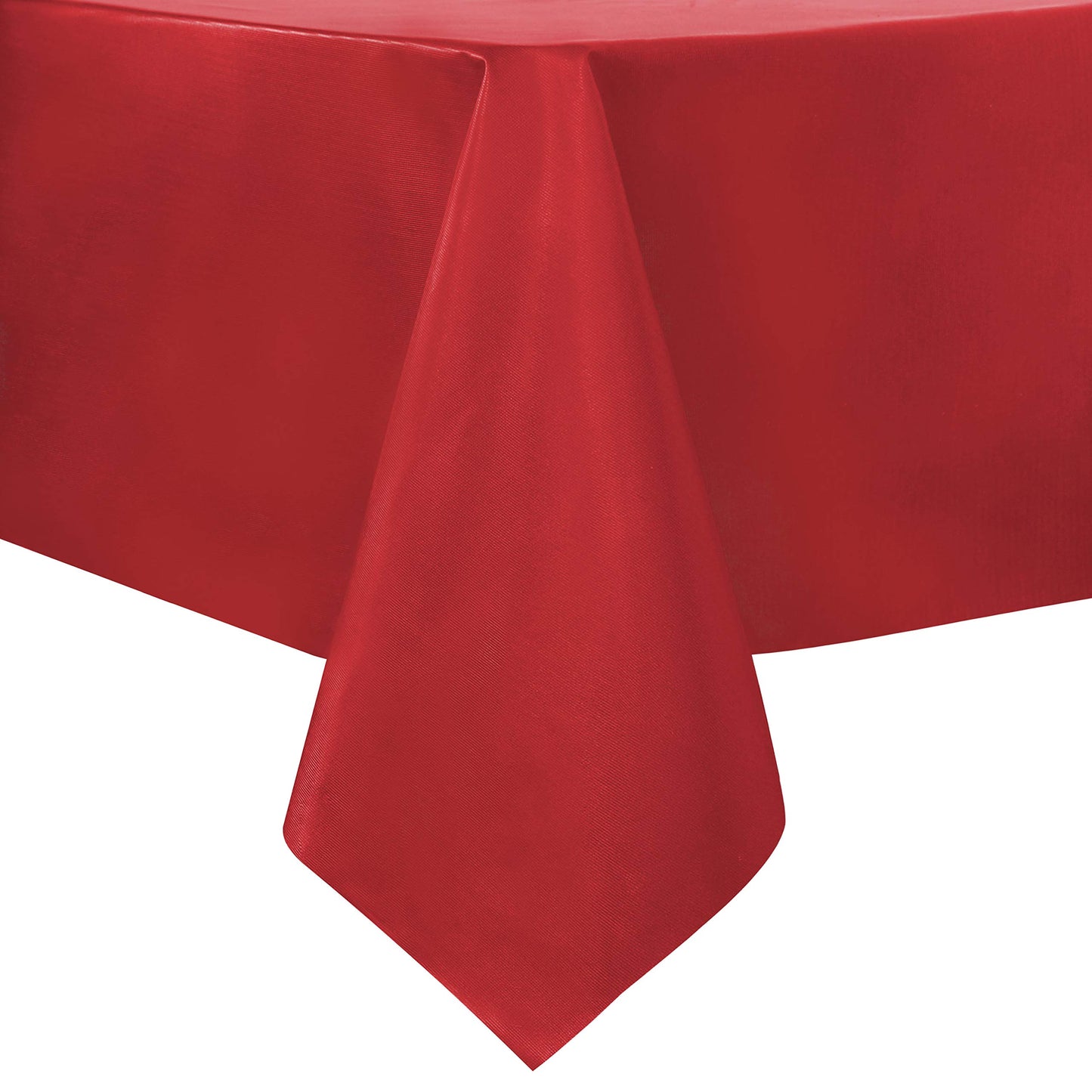 sancua 100% Waterproof Rectangle PVC Tablecloth - 60 x 84 Inch - Oil Proof Spill Proof Vinyl Table Cloth, Wipe Clean Table Cover for Dining Tables, Buffet Parties and Camping, Red