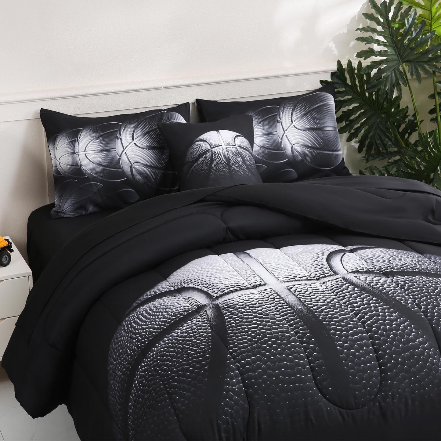DORCAS 6 Pcs Cat Full Comforter Set with Sheets,Girls Full Size Bedding Set Cute Cat Bed in A Bag for Kids Teen