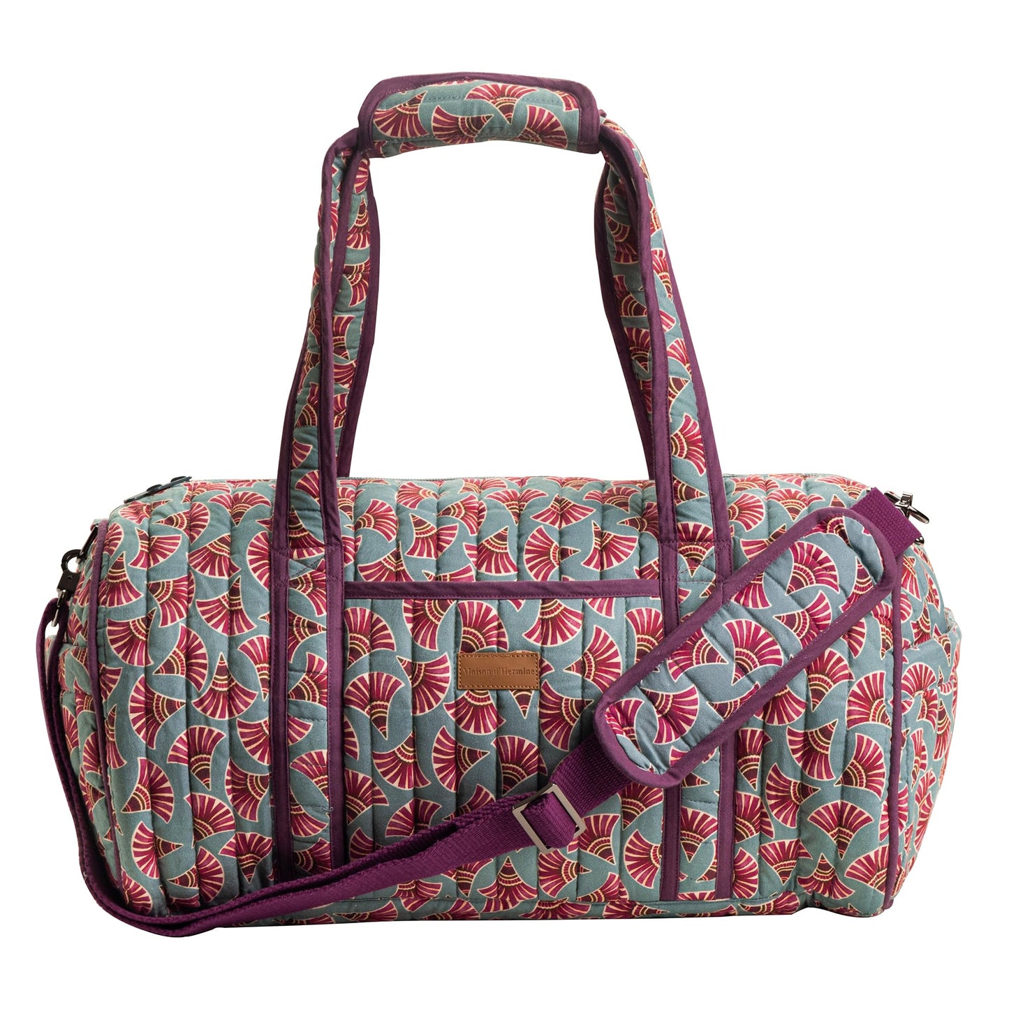 Maison d' Hermine Weekend Duffel Bags for Women Cotton Quilted Overnight Luggage Weekend Bag for Men Gym Sports Gifts Travel Business Travellers Trip Mothers Day Gifts -Bamako - Malia