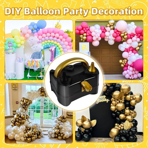 Bezente Rainbow Latex Balloons - 100 Pack with Electric Balloon Pump for Vibrant Celebrations