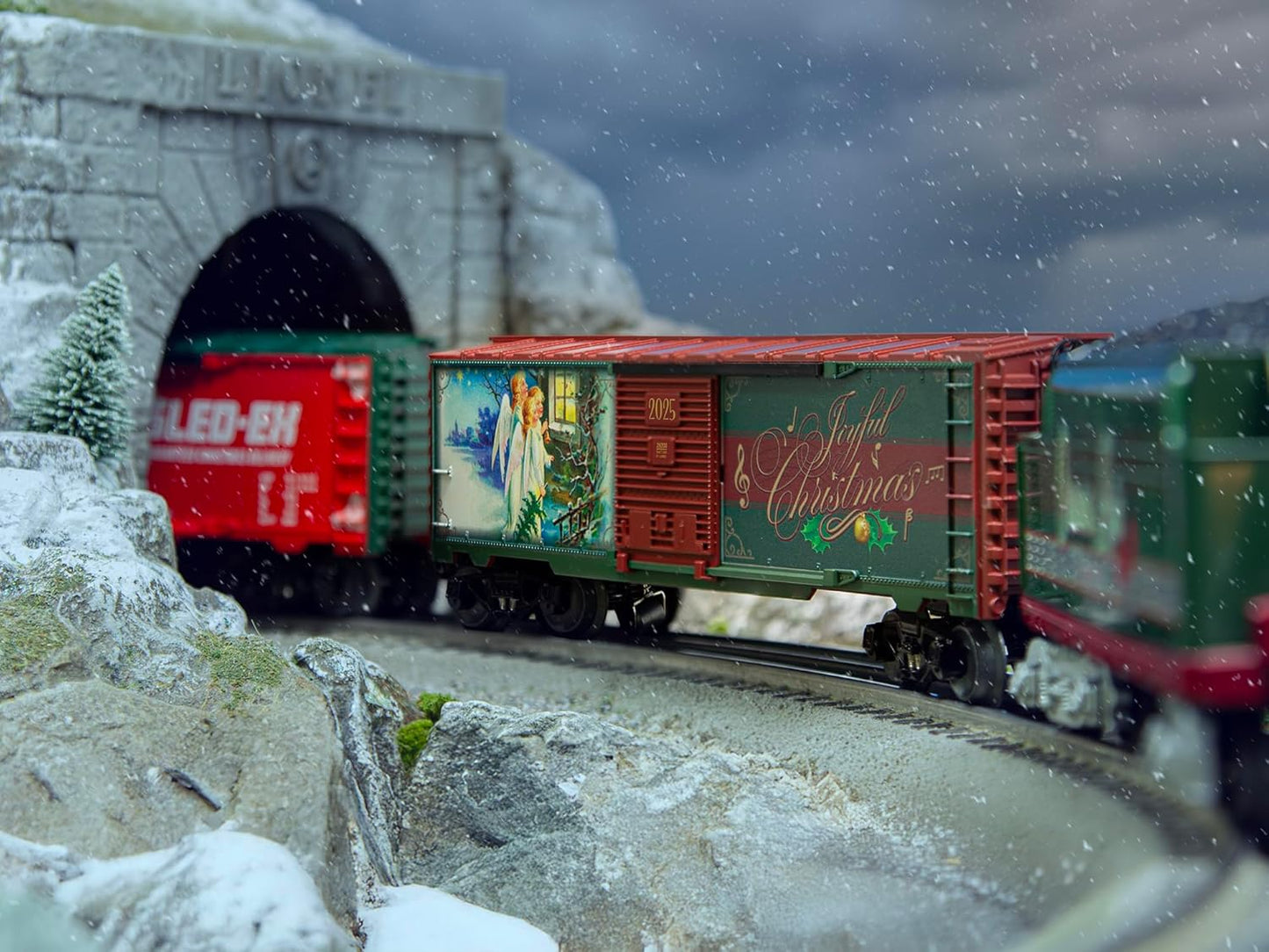 Lionel O Gauge Model Train Boxcar - 2025 Christmas Music Edition | Festive Holiday Decor