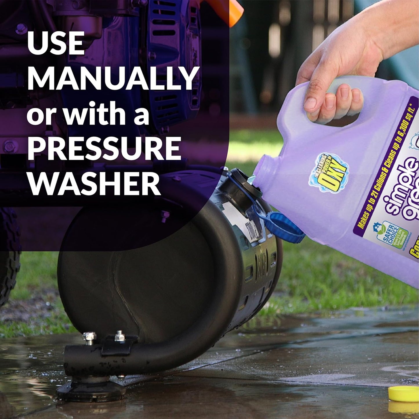 Simple Green Oxy Solve Concrete Cleaner - Powerful Pressure Washer Formula, 128 Fl. Oz, Unscented