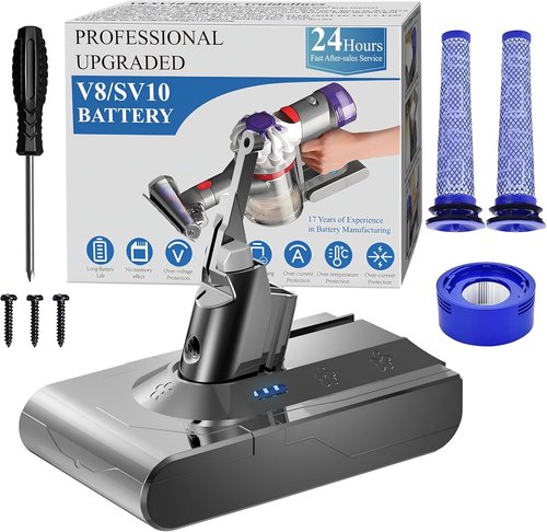 Dyson V8 Battery Replacement - Professional 21.6V Compatible with Animal, Absolute, Motorhead Series