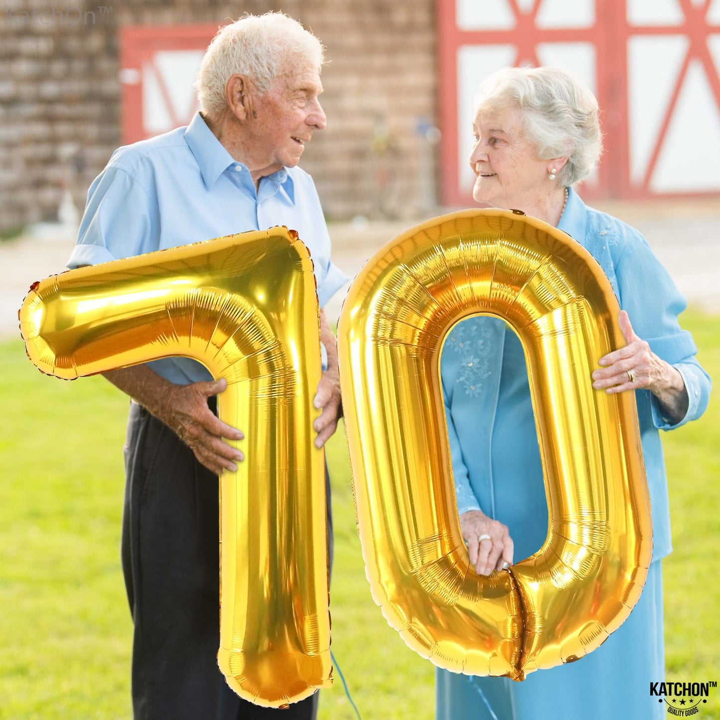 KatchOn, Giant Gold 70 Balloon Numbers - 40 Inch | 70th Birthday Balloons | 70th Birthday Decorations | Gold 70 Birthday Party Decorations, Happy Anniversary Decorations