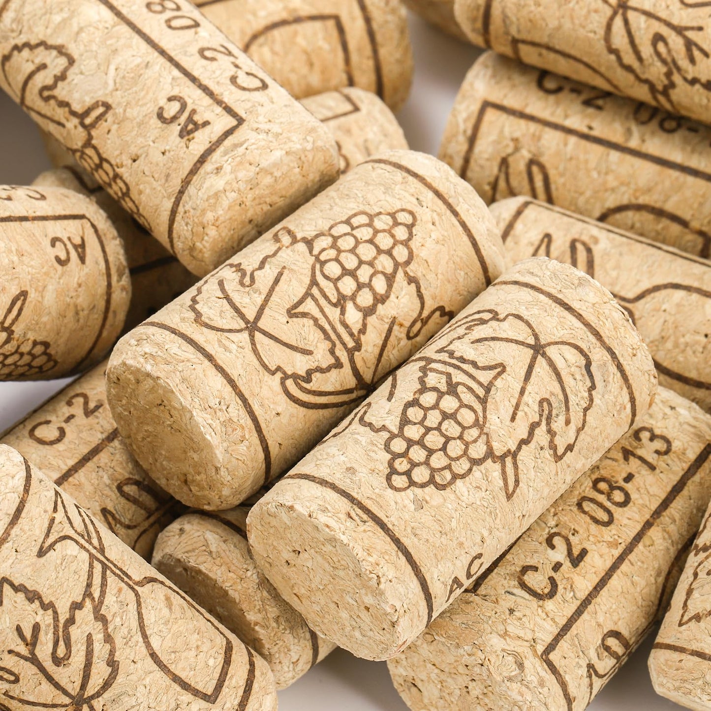 Tebery 100 Pack #8 Natural Wine Corks, 7/8" x 1 3/4" Premium Straight Cork, Wine Stopper for Corking Wine Making Art Projects