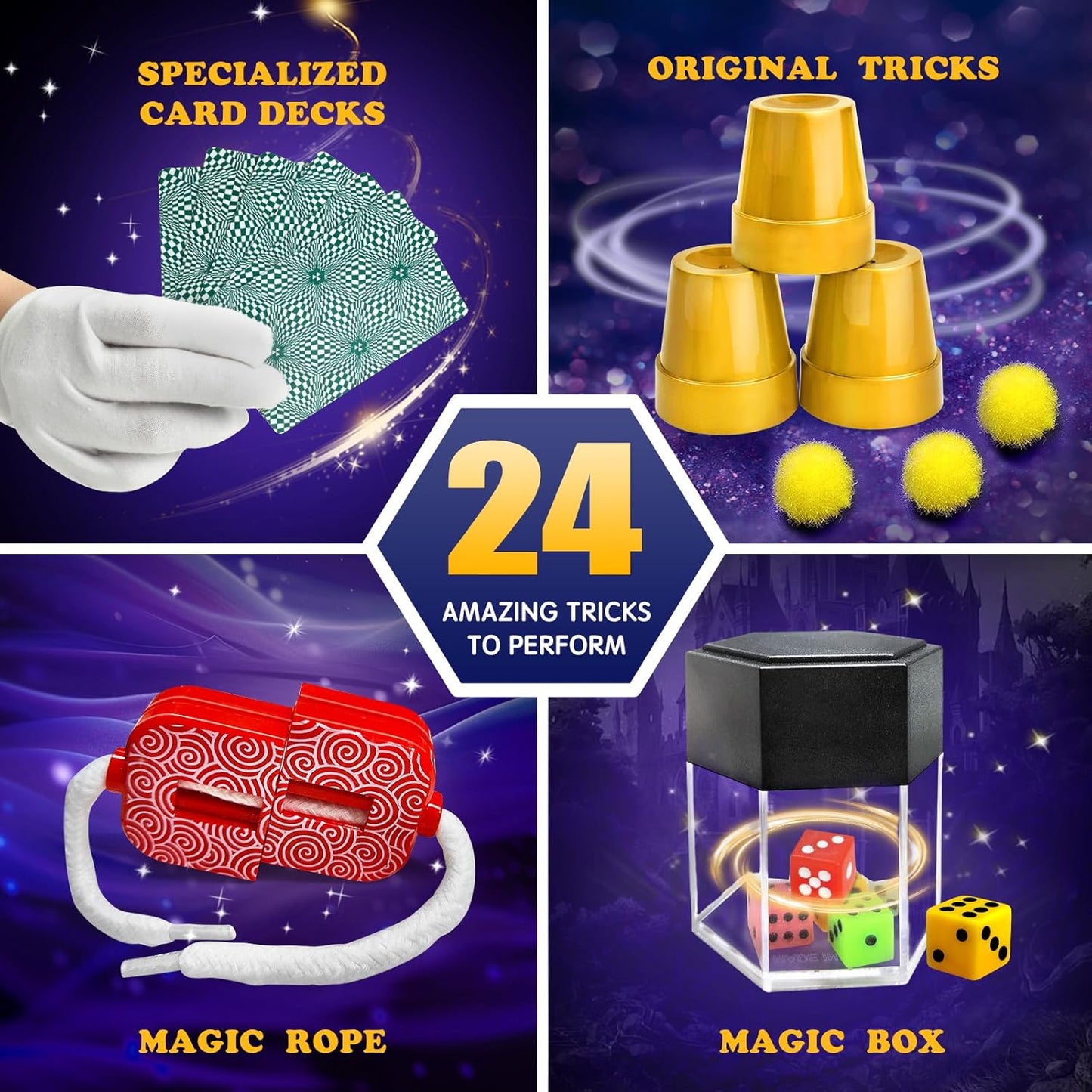 Magic Set Tricks Advent Calendar 2025 - Engaging STEM Toys for Kids Aged 8-12 | Perfect Christmas Gift