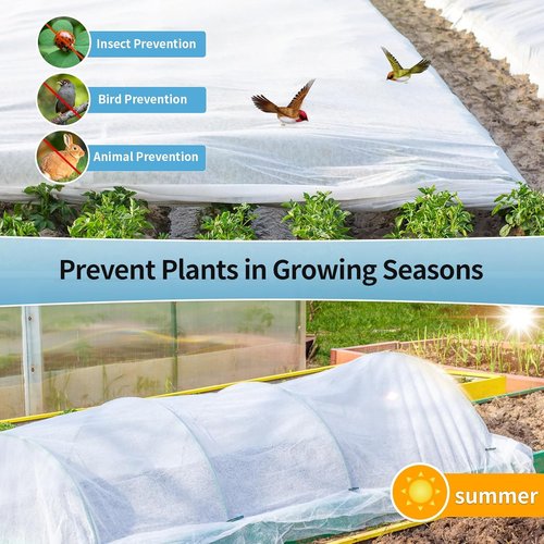 Insoma Plant Covers - 1.1oz/yd Floating Row Cover for Garden | 8' x 24' Frost Protection Blanket