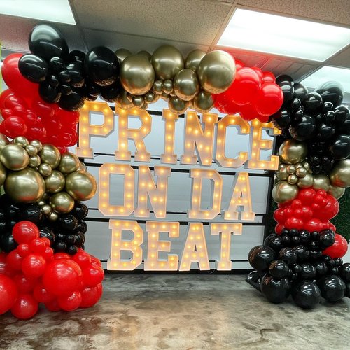 Bezente Red Black and Gold Latex Balloons,60pcs 12 inch Red Black Gold Metallic Chrome Confetti Balloons for Birthday New Year Casino Theme Party Decoration Christmas Wedding Graduation