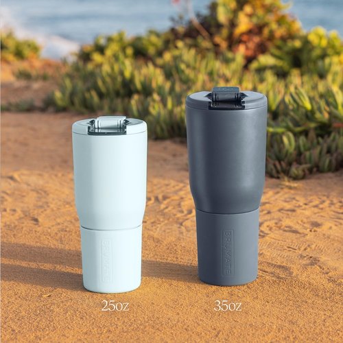 BrüMate Nav 25oz 100% Leak Proof Insulated Travel Tumbler with Magnetic BevLock™ Lid - Double Wall Cup-Holder Friendly Stainless Steel Mug (Blue Agave)