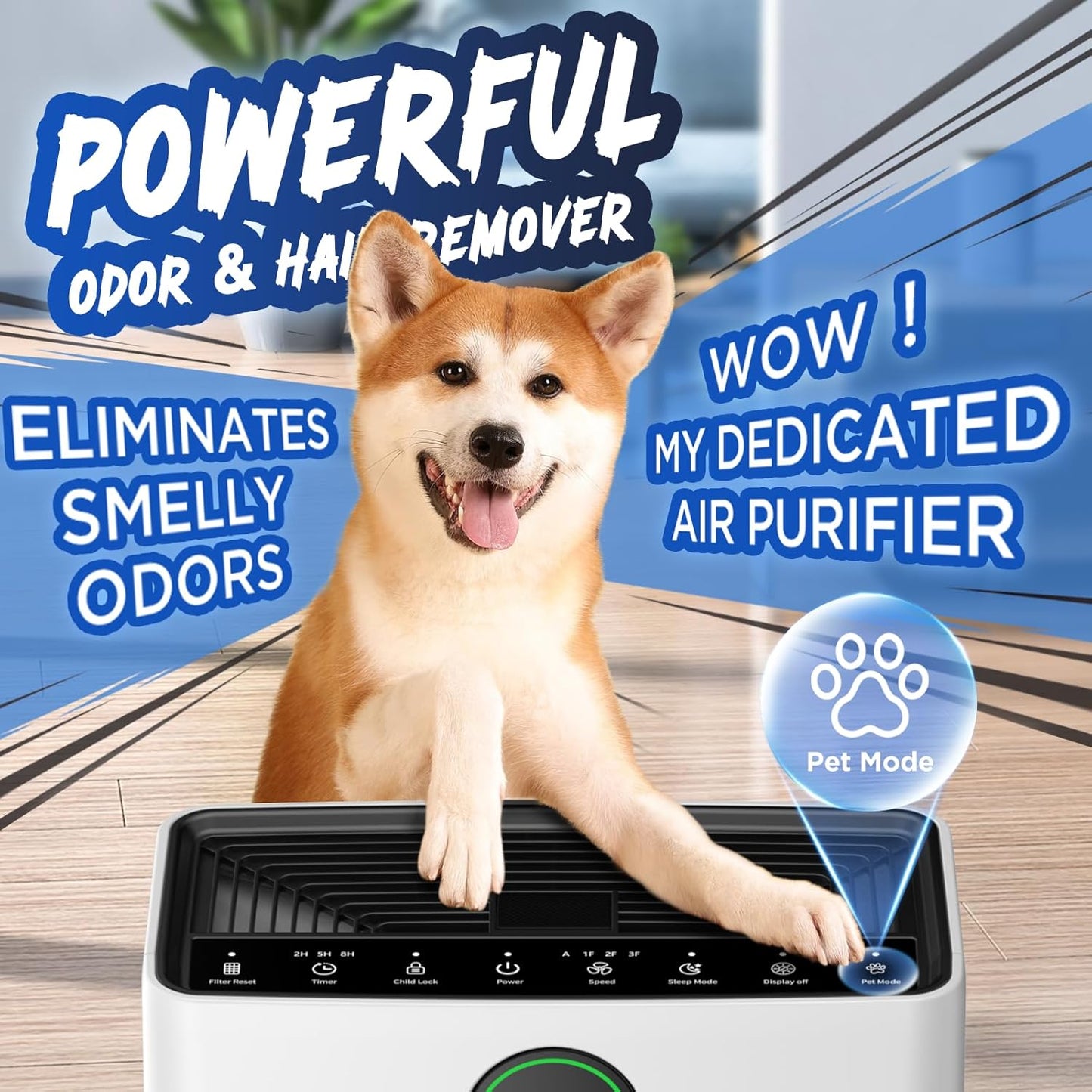Skiennix M200L Air Purifier - Ideal for Large Rooms Up to 2200ft² with Air Quality Sensor