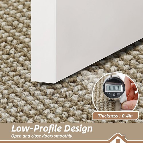 BEQHAUSE Dirt Trapper Door Mat - Non-Slip, Washable, Absorbent 24" x 60" Light Beige Entrance Mat