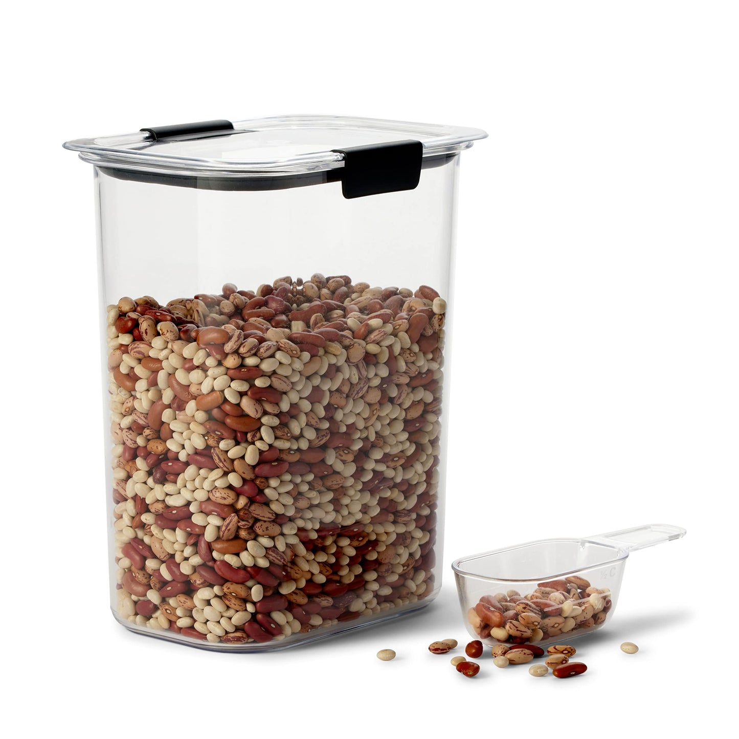 Rubbermaid Brilliance 14-Piece Food Storage Container Set with Scoops Airtight BPA-Free for Kitchen and Pantry Organization