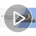 Delta Children Cozee 4-Piece Kids Play Sofa Lounger Set Grey