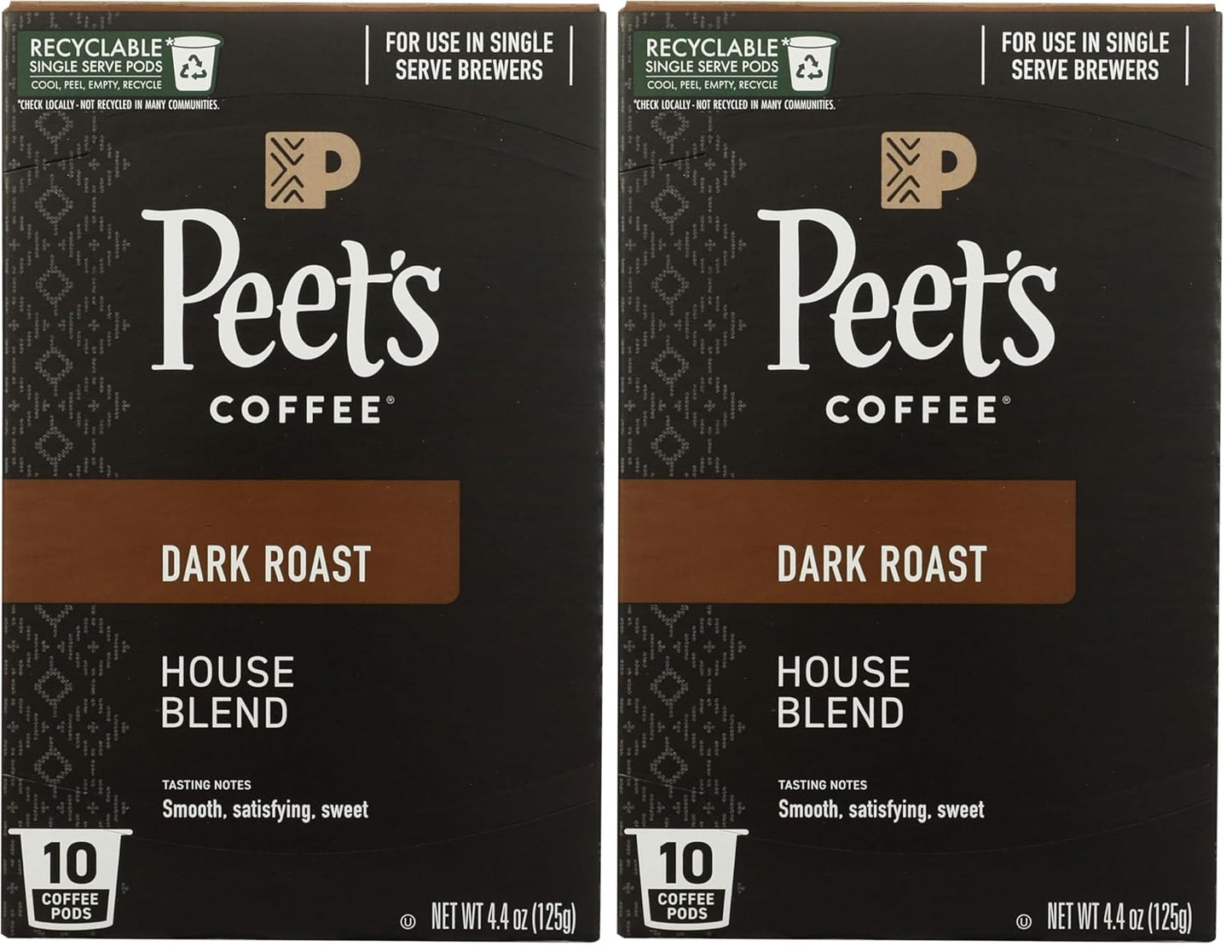 Peet's Coffee K-Cup Pods - Dark Roast Coffee for Keurig Brewers | 10 Pods, 4.4 oz (Pack of 2)