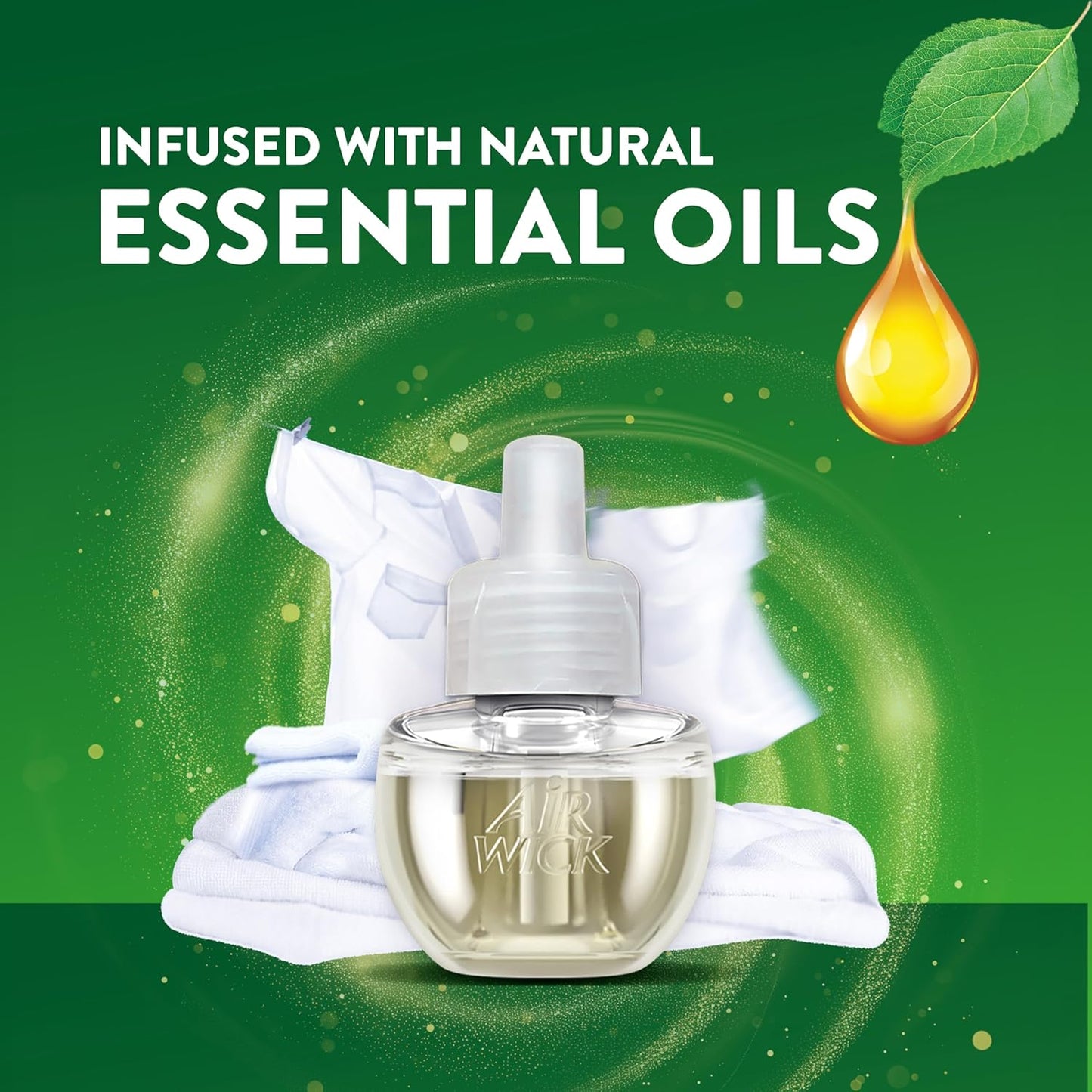 Air Wick Plug-In Scented Oil Refill - Fresh Linen Air Freshener | Eco-Friendly 10ct Pack
