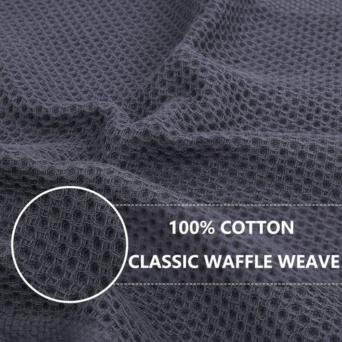 Homaxy 100% Cotton Waffle Weave Kitchen Dish Towels, Ultra Soft Absorbent Quick Drying Cleaning Towel, 13 x 28 Inches, 24-Pack, Mixed Color
