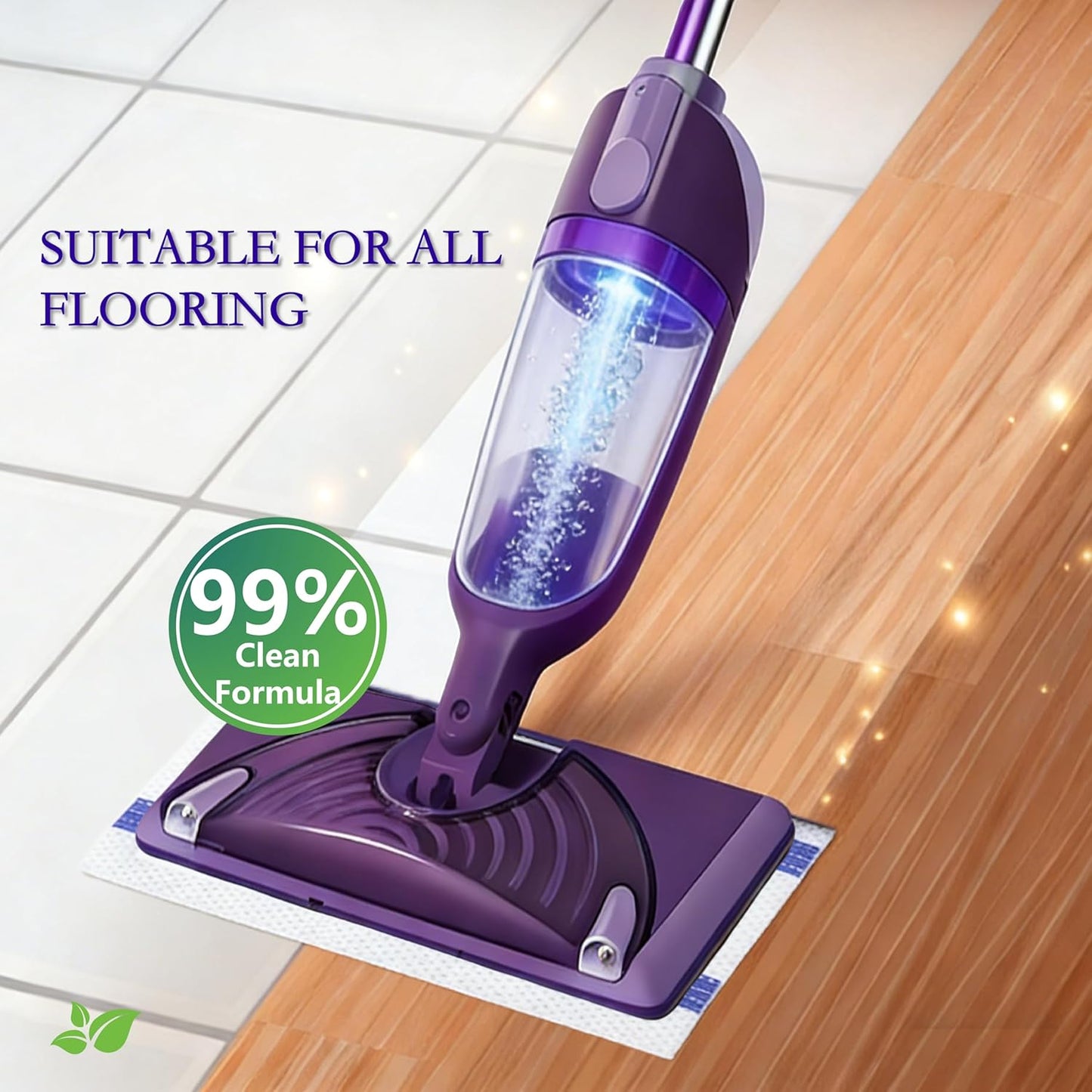 Skiennix Wet Jet Mop Refill Pads - Thick Microfiber for Superior Absorbency | Multi-Surface Cleaning
