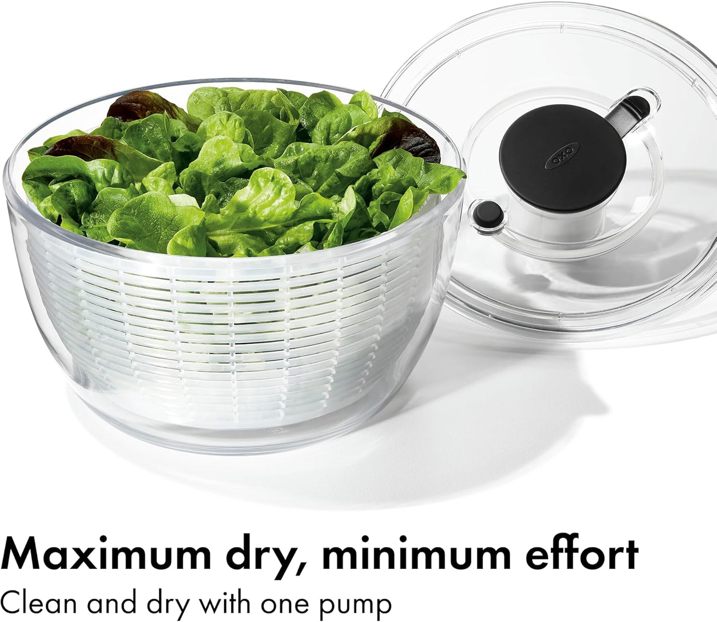 OXO Good Grips Salad Spinner - Efficient Lettuce & Fruit Washer | 6.22 Quart Capacity for Easy Cleaning